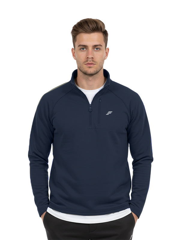 Polyester Half zip long sleeve