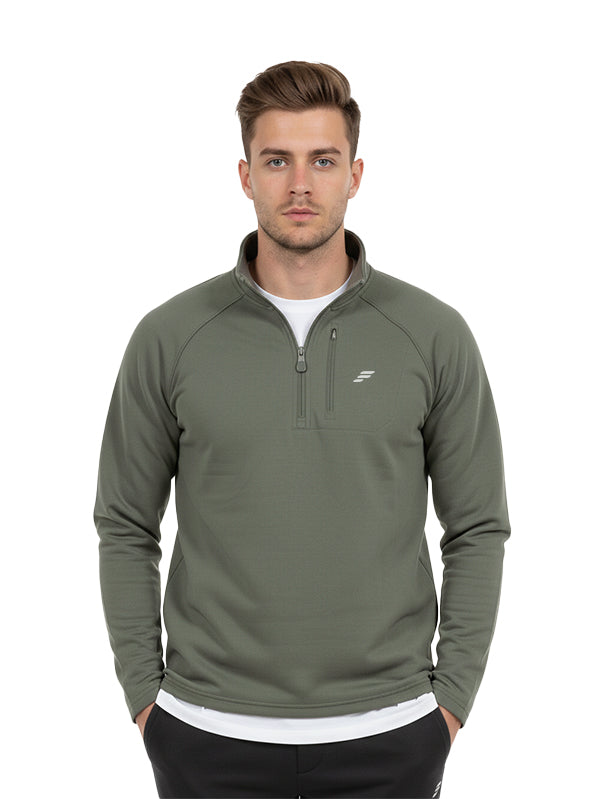Polyester Half zip long sleeve
