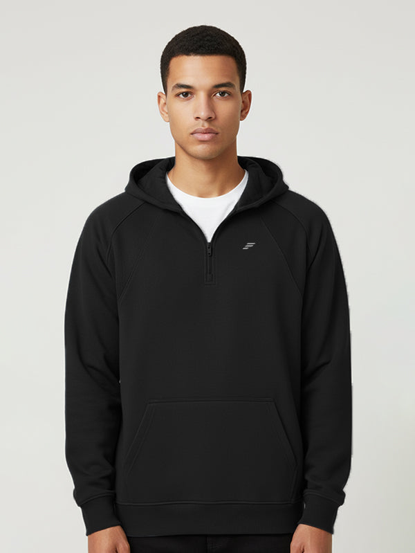 Half zip-hoodie
