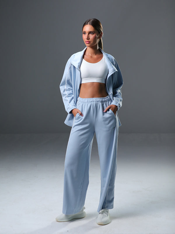 set wide leg pants and jackets