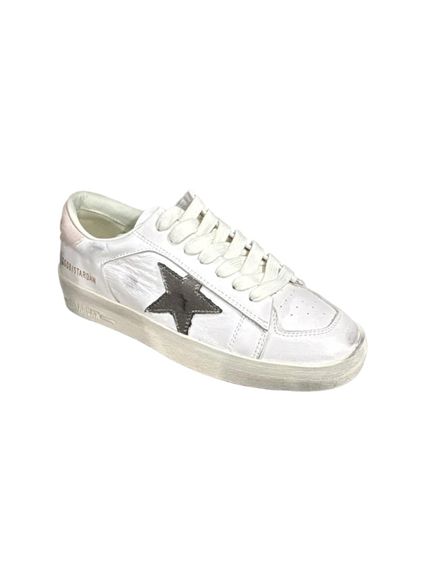Golden goose white metallic pink