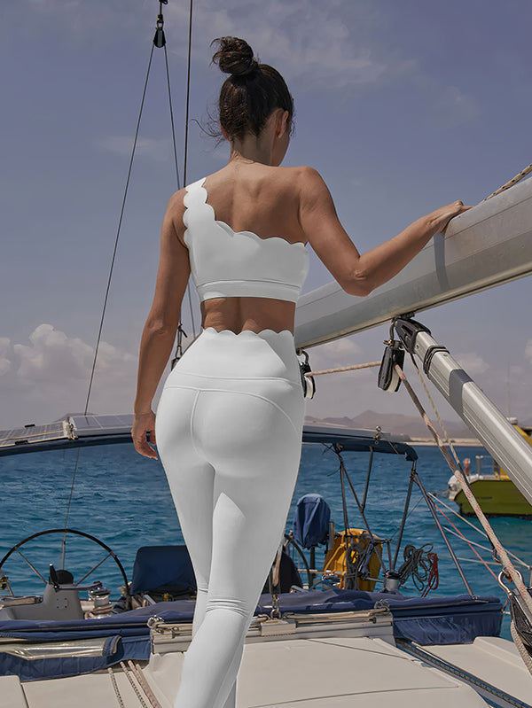 Set High-Waist Legging with One Shoulder Sports Bra