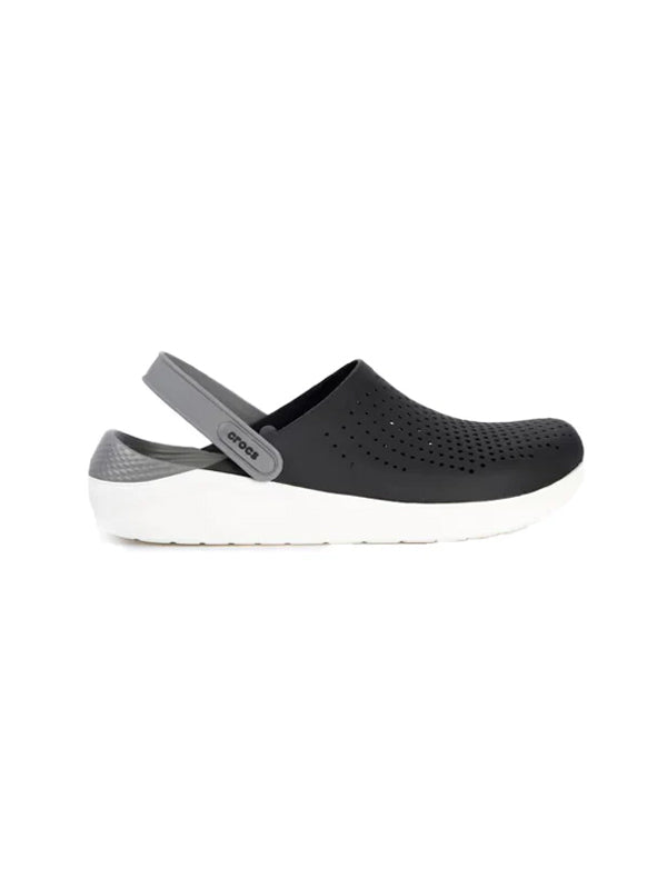 crocs literide clog black and grey