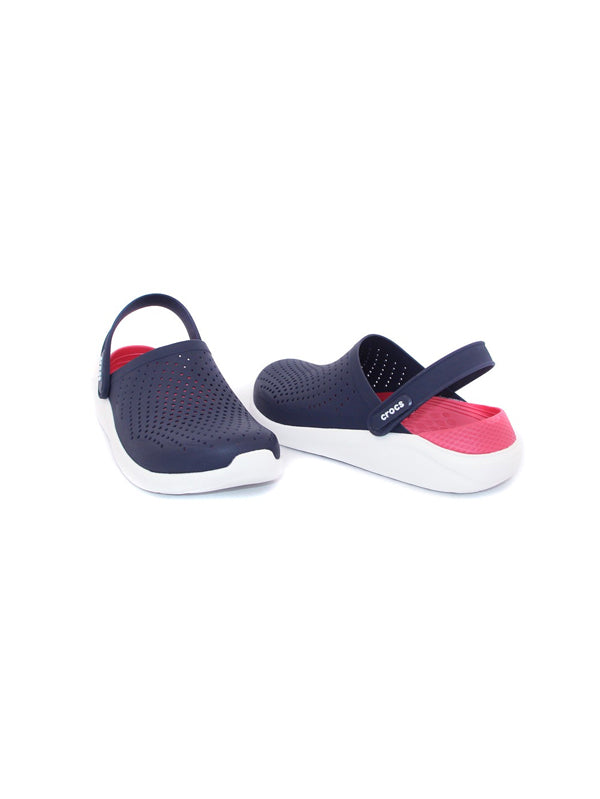 crocs literide clog navy and pink