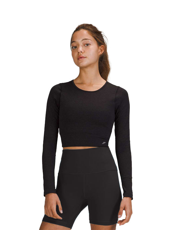 Cropped long sleeve shirt