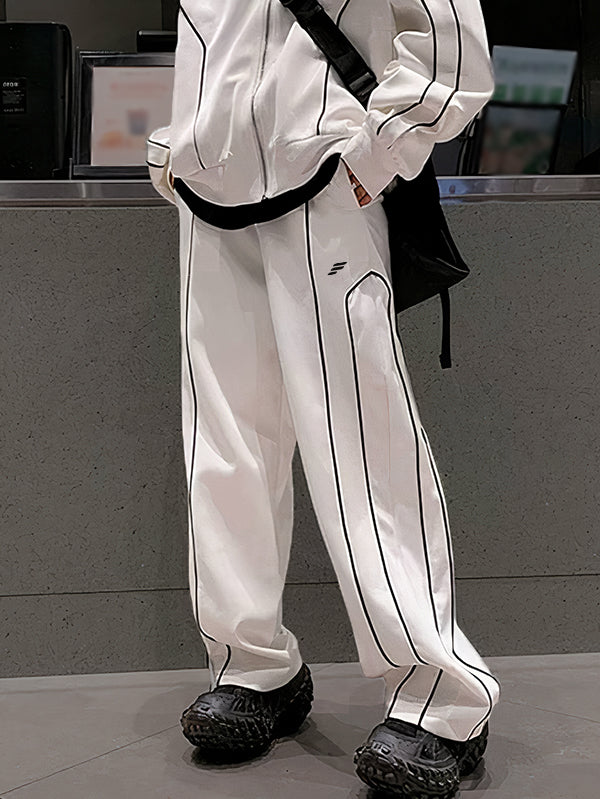 set wide leg sports pants and jackets