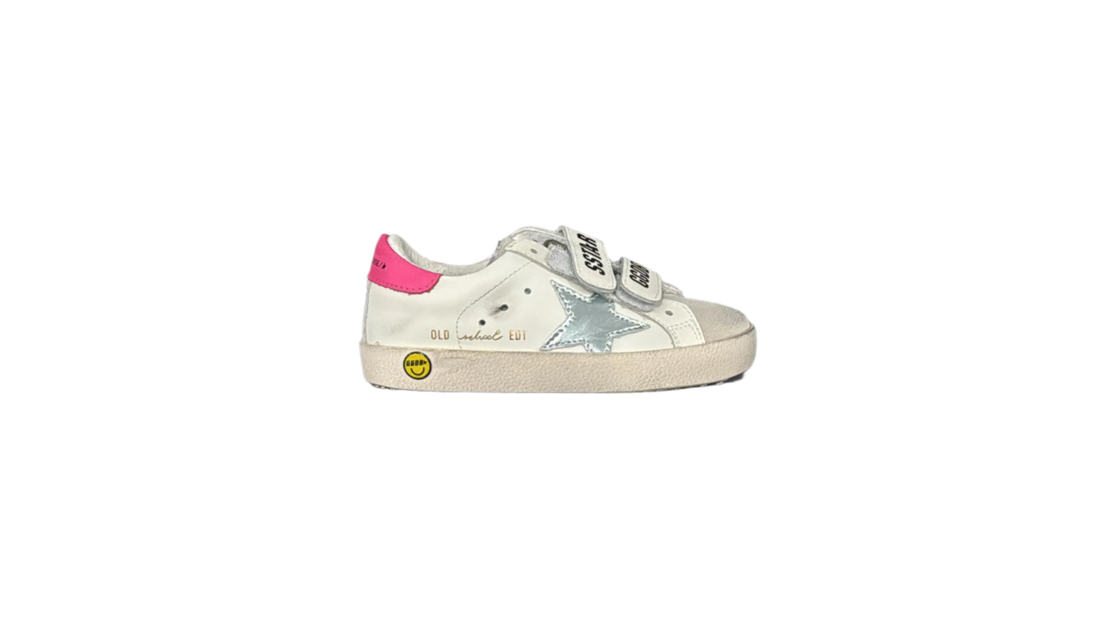 Kids Golden Goose White silver pink