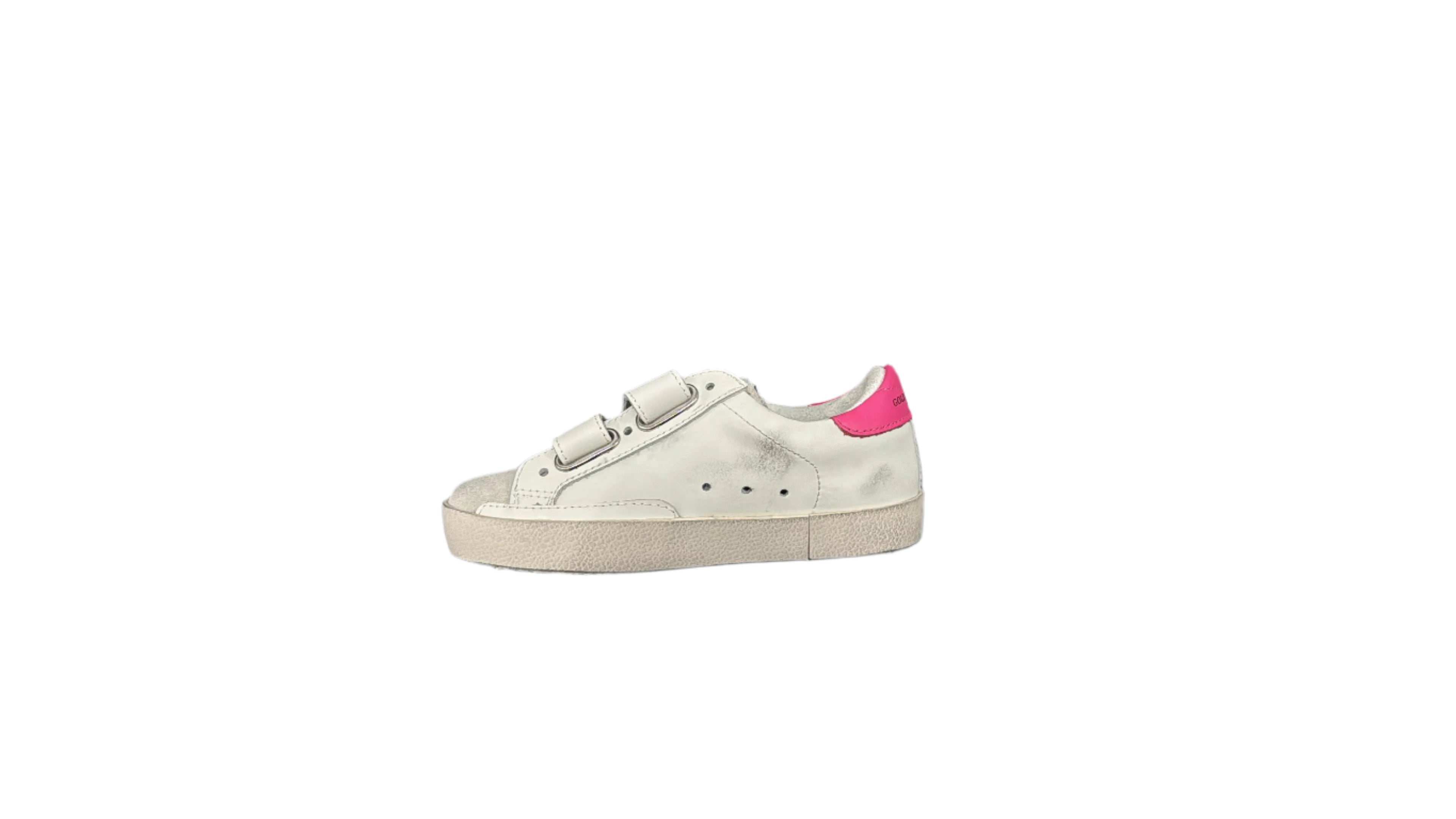 Kids Golden Goose White silver pink