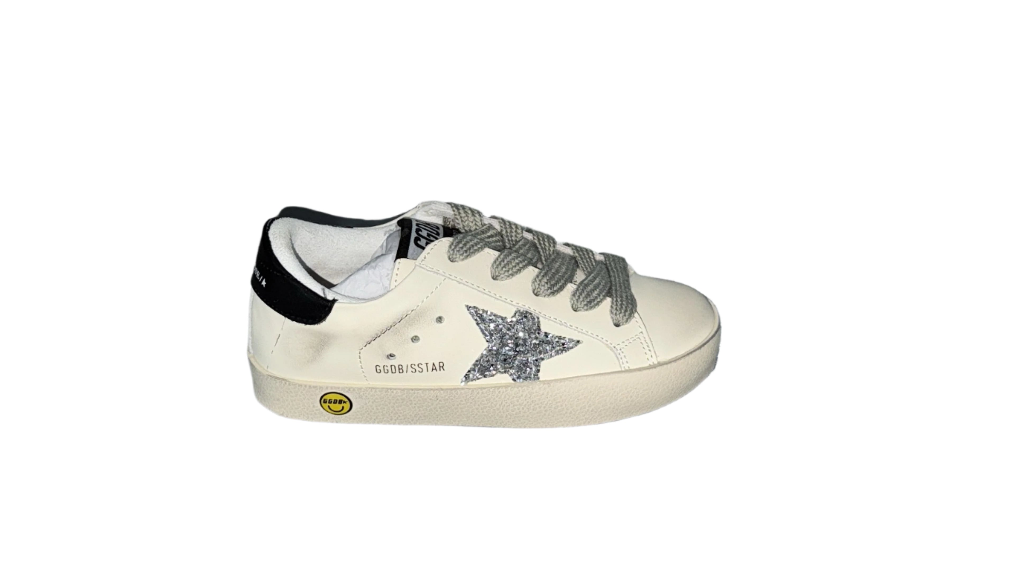 Kids Golden Goose White Silver black