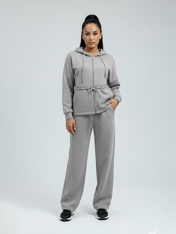 Set Long Soft Touch Jacket and Wide Leg Pant