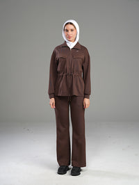 Set Long Soft Touch with Pockets and Wide Leg Pant