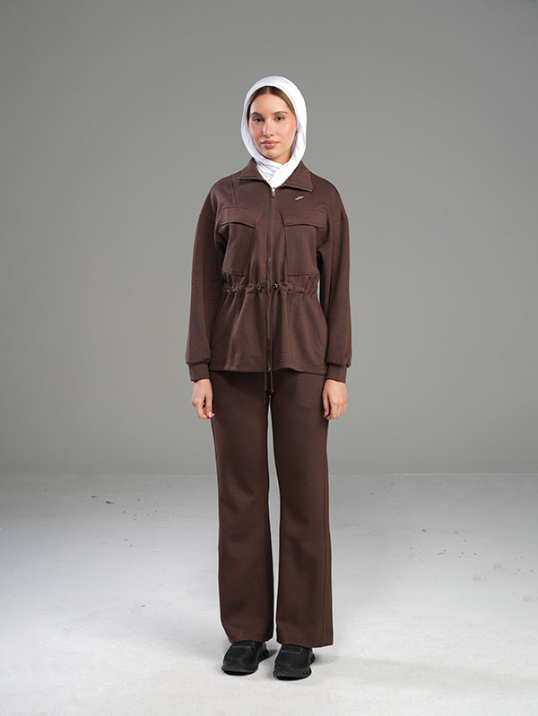 Set Long Soft Touch with Pockets and Wide Leg Pant