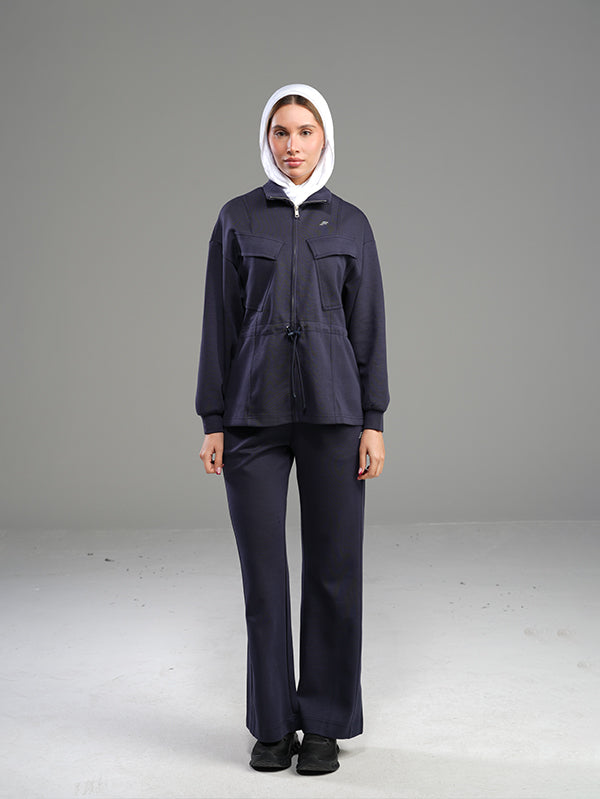 Set Long Soft Touch with Pockets and Wide Leg Pant