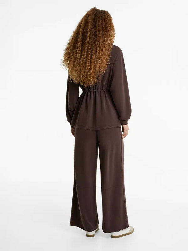 Set Long Soft Touch with Pockets and Wide Leg Pant