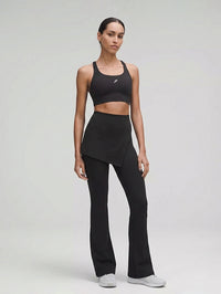 Set 3 Pcs Sports Bras with Wide Leg Legging and Skirt