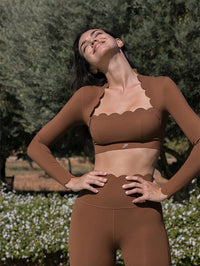 Set Long Sleeve Crop Top With Legging