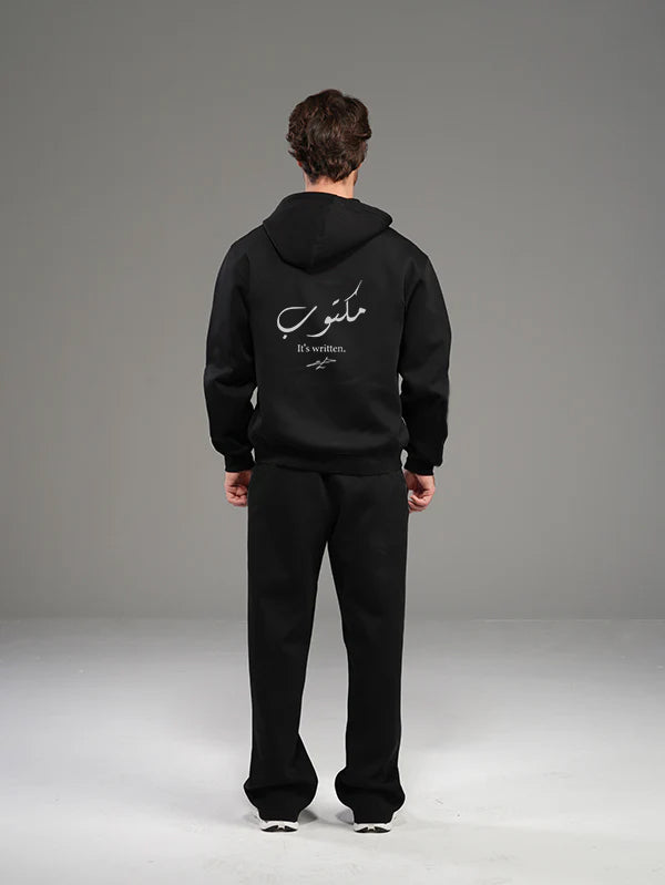 It's Written Set Hoodie with Wide Leg Pant