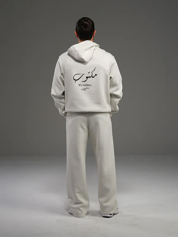 It's Written Set Hoodie with Wide Leg Pant