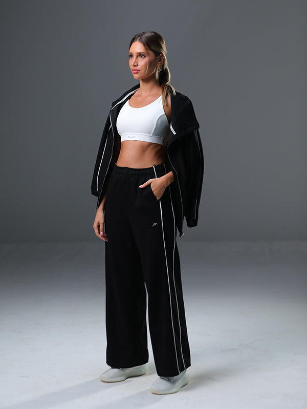set wide leg pants and jackets