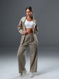 set wide leg pants and jackets