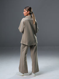 set wide leg pants and jackets