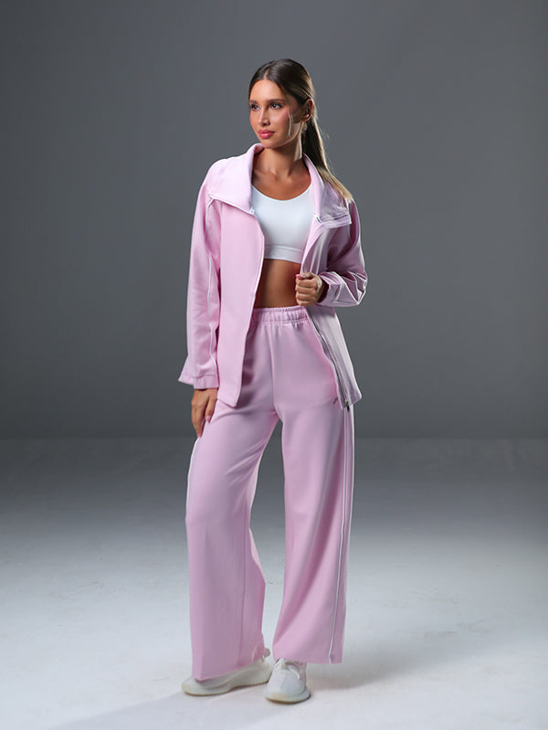 set wide leg pants and jackets