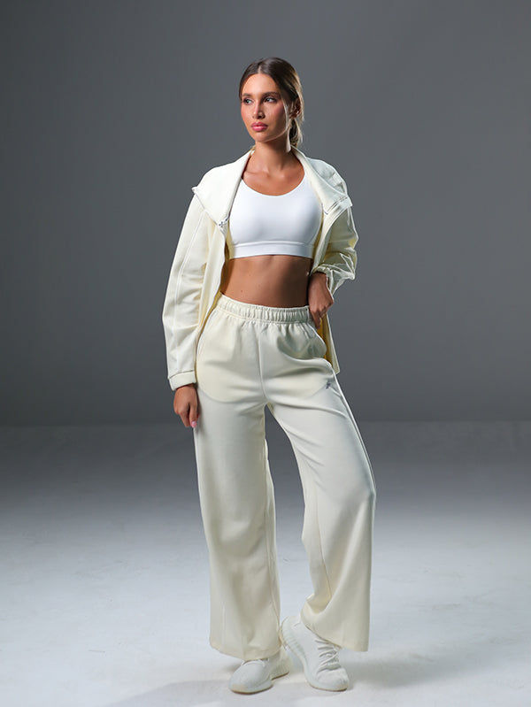 set wide leg pants and jackets