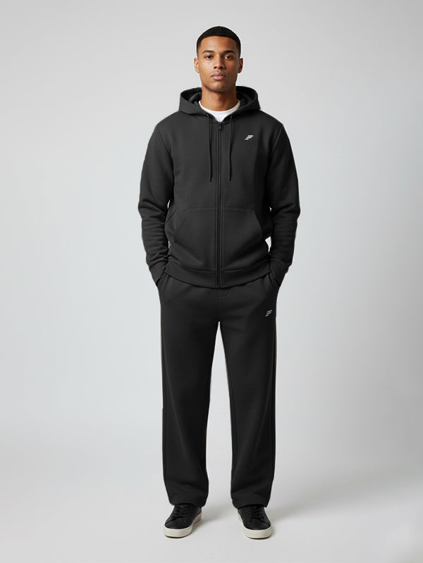 set full zip hoodie with straight pant