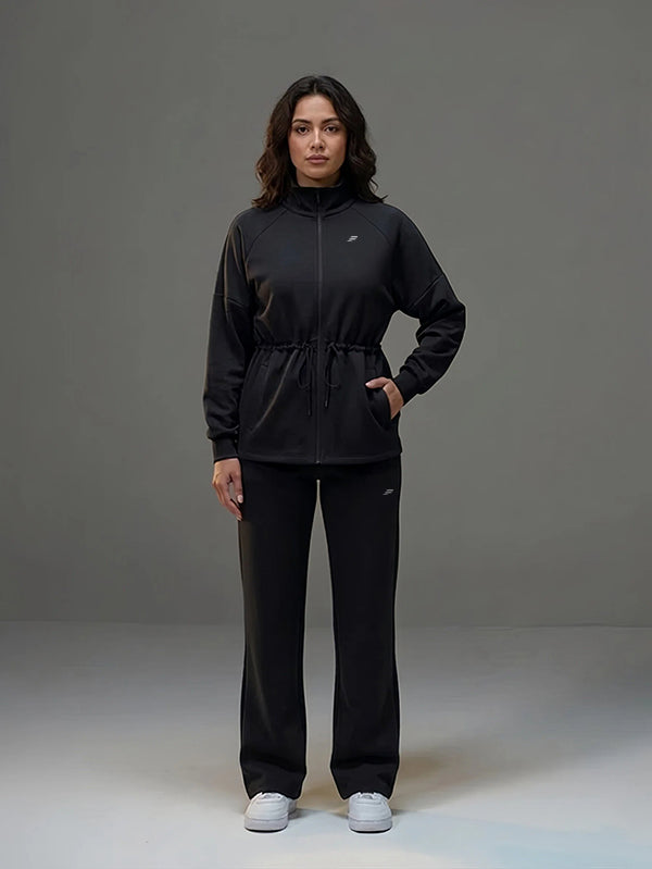 Set Long Soft Touch Jacket and Wide Leg Pant