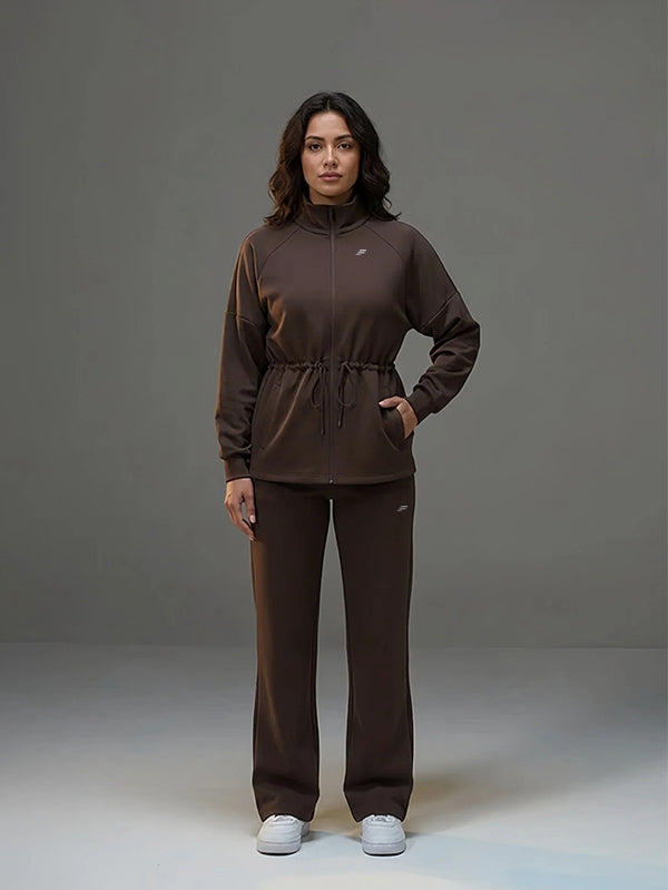 Set Long Soft Touch Jacket and Wide Leg Pant