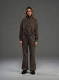 Set Cropped Sweatshirt With Wide Leg Pant
