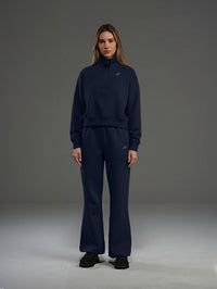 Set Cropped Sweatshirt With Wide Leg Pant