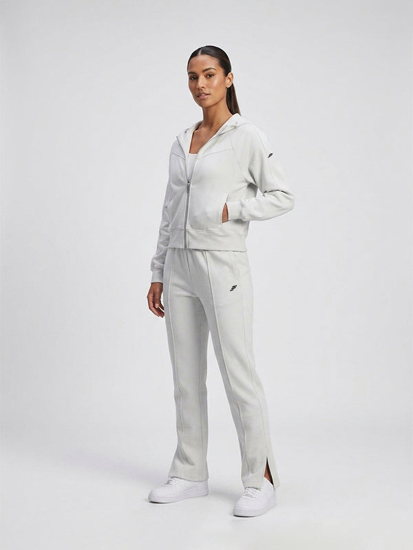 Set Cropped Jacket With straight Leg Pant