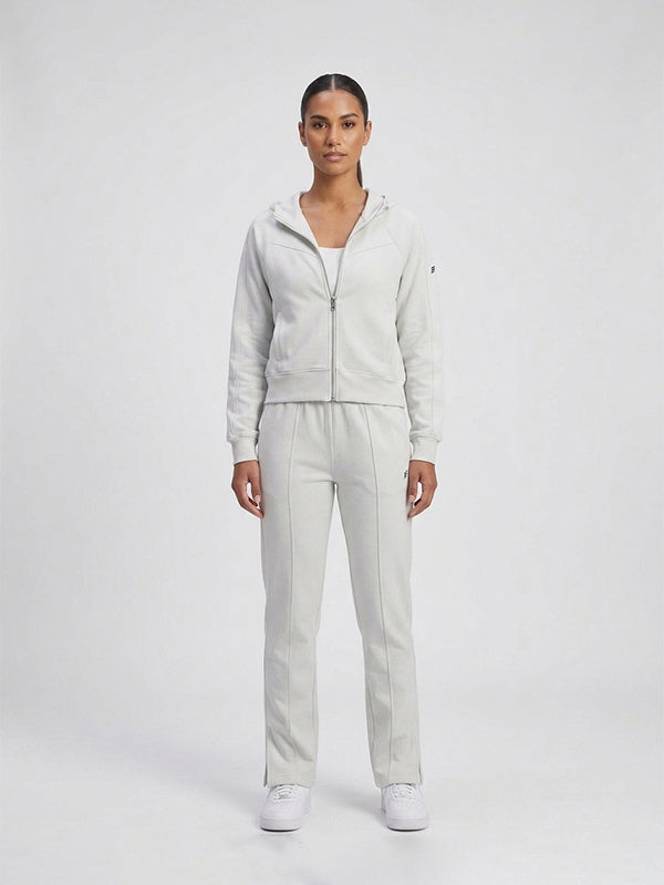 Set Cropped Jacket With straight Leg Pant