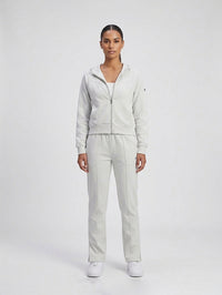 Set Cropped Jacket With straight Leg Pant
