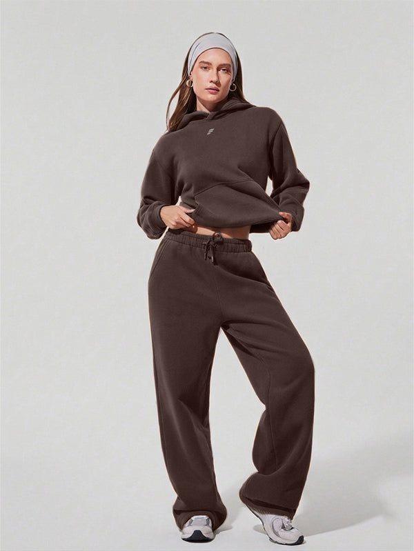 Set Hoodie with Wide Leg Pant