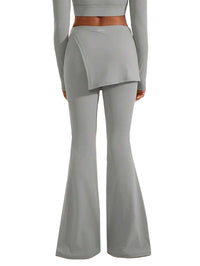 High waist Flare Pants with layered skirt overlay