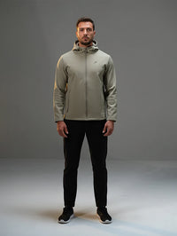 Polyester Set Jacket with Straight Leg Pant