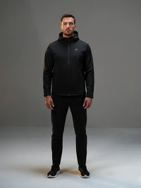 Polyester Set Jacket with Straight Leg Pant