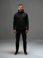 Polyester Set Jacket with Straight Leg Pant