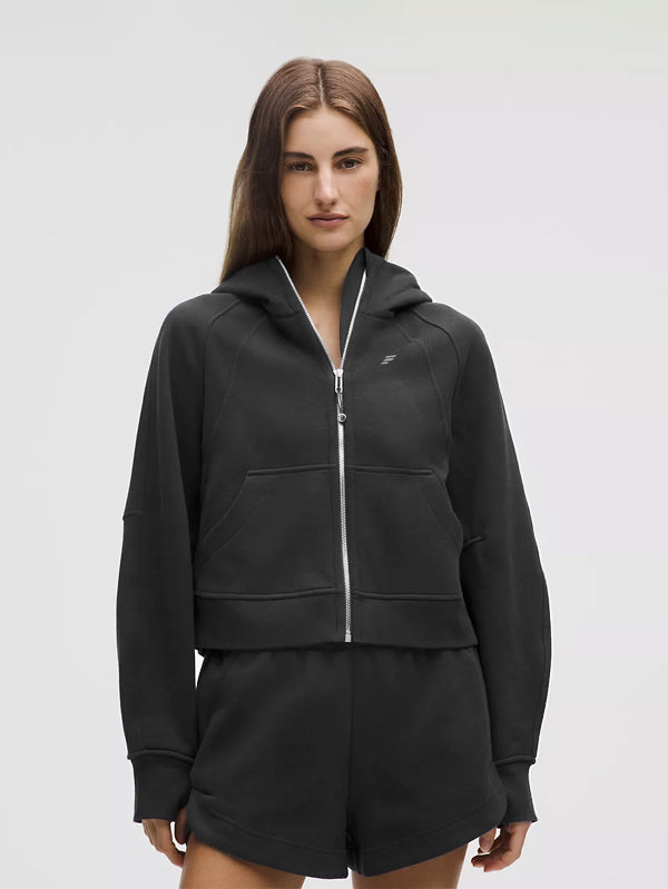 Cropped Full-Zip Hoodie