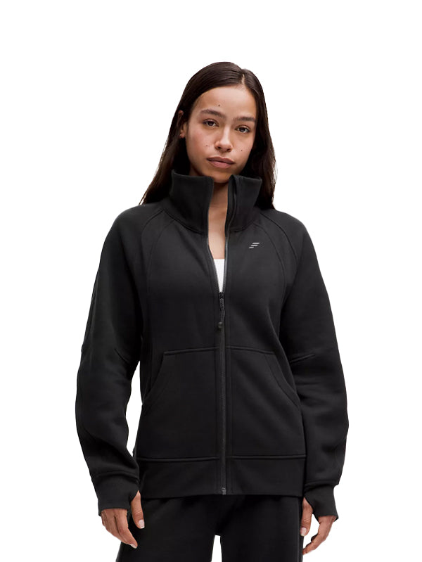 funnel-neck full-zip jacket