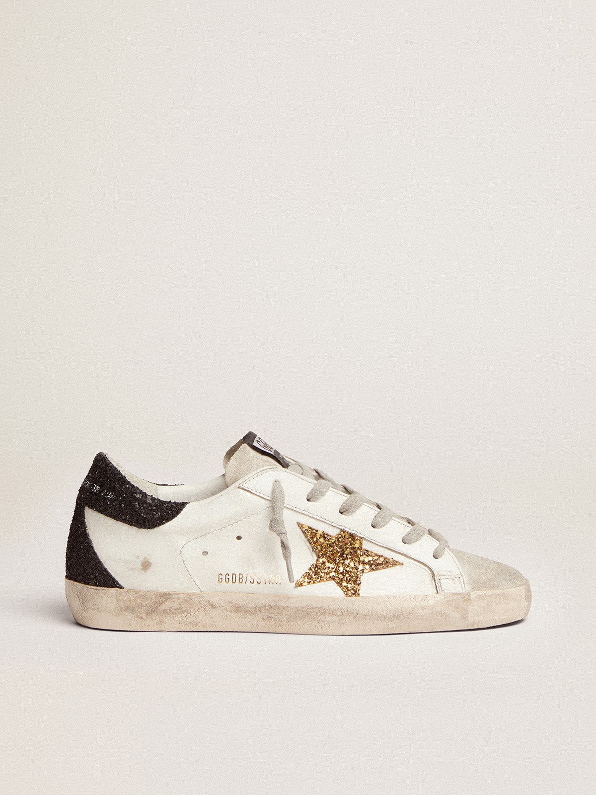 Golden Goose Super-Star in Nappa Leather with Gold Glitter