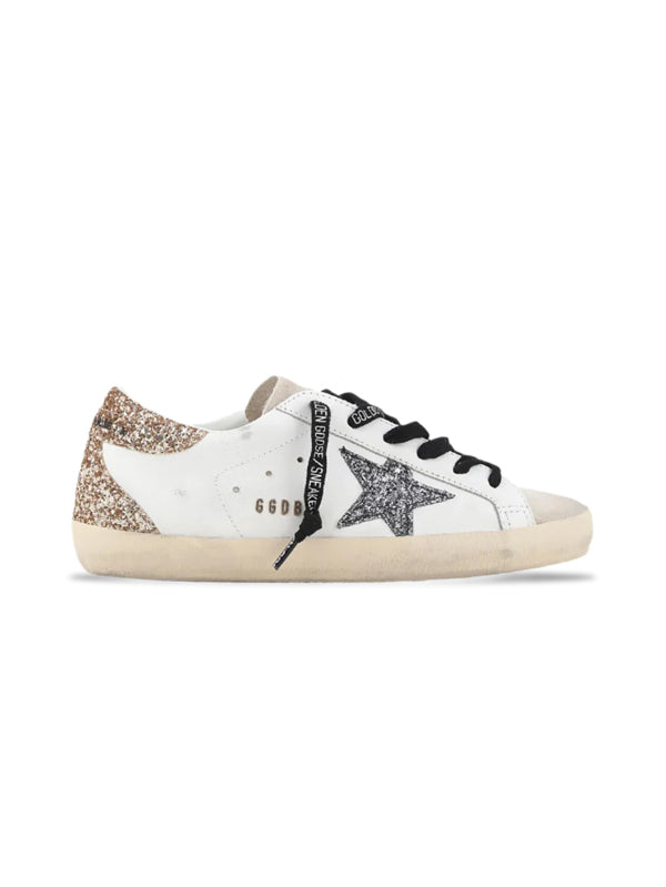 Golden goose white gold silver star
