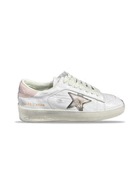 Golden goose white metallic pink