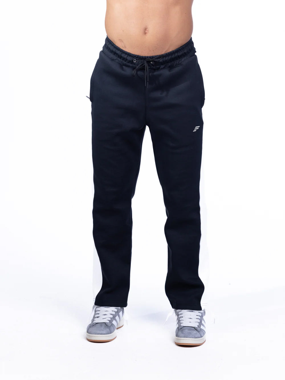 Regular Fit Striped Wide Leg Joggers