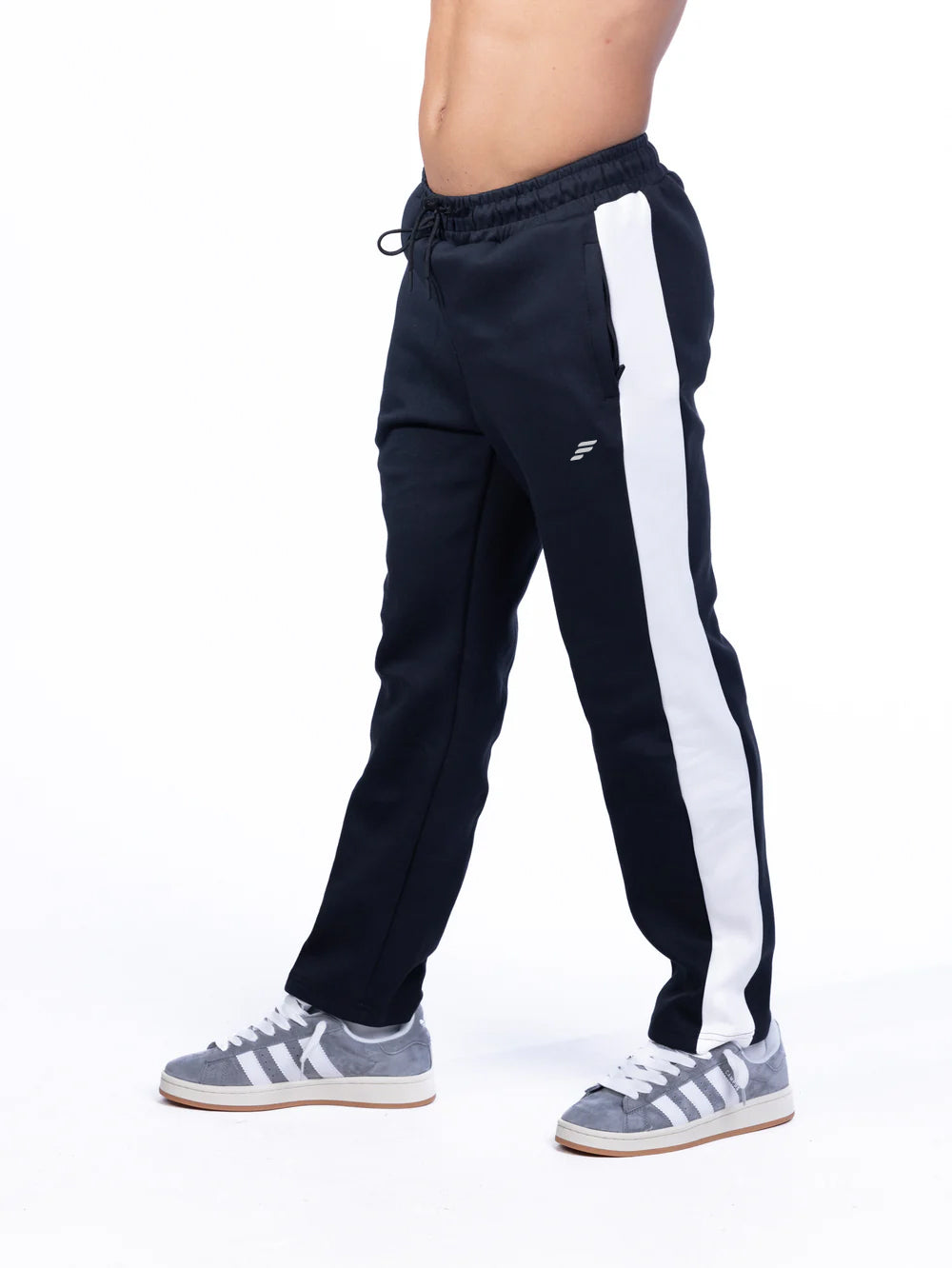 Regular Fit Striped Wide Leg Joggers