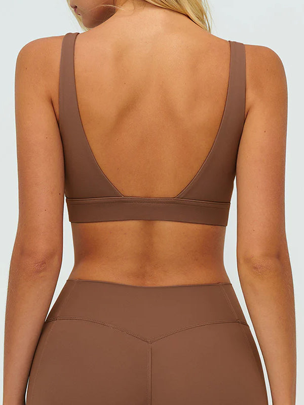 Wide-Strap Supportive Sports Bra