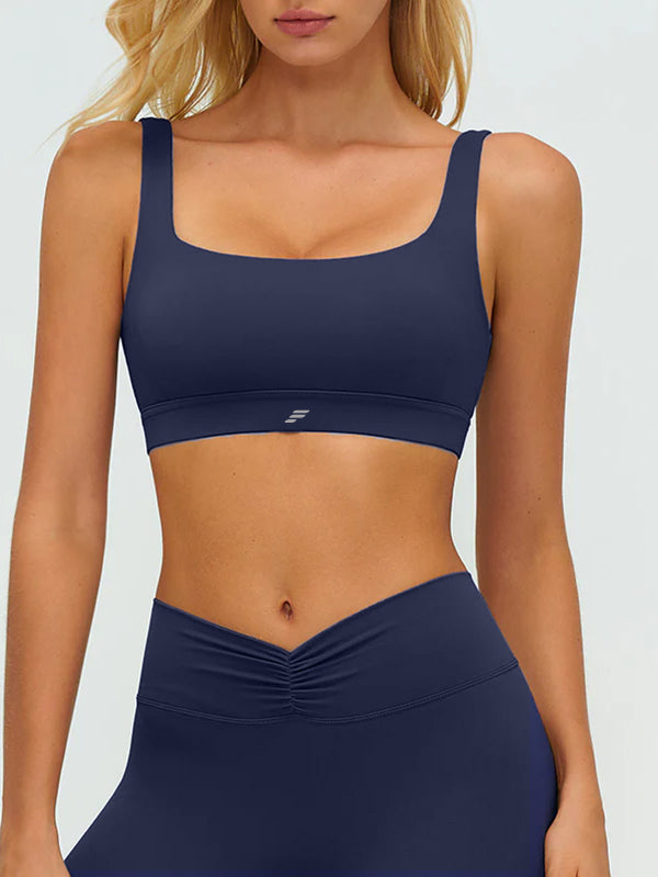 Wide-Strap Supportive Sports Bra