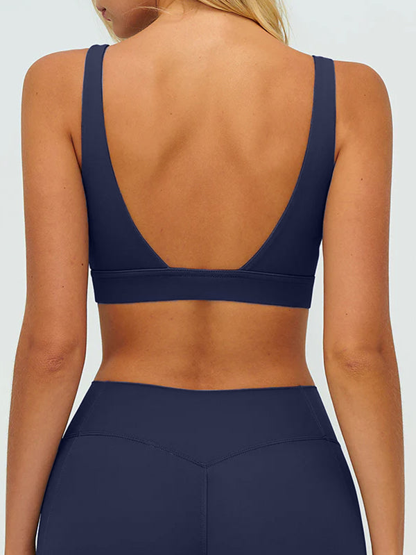 Wide-Strap Supportive Sports Bra